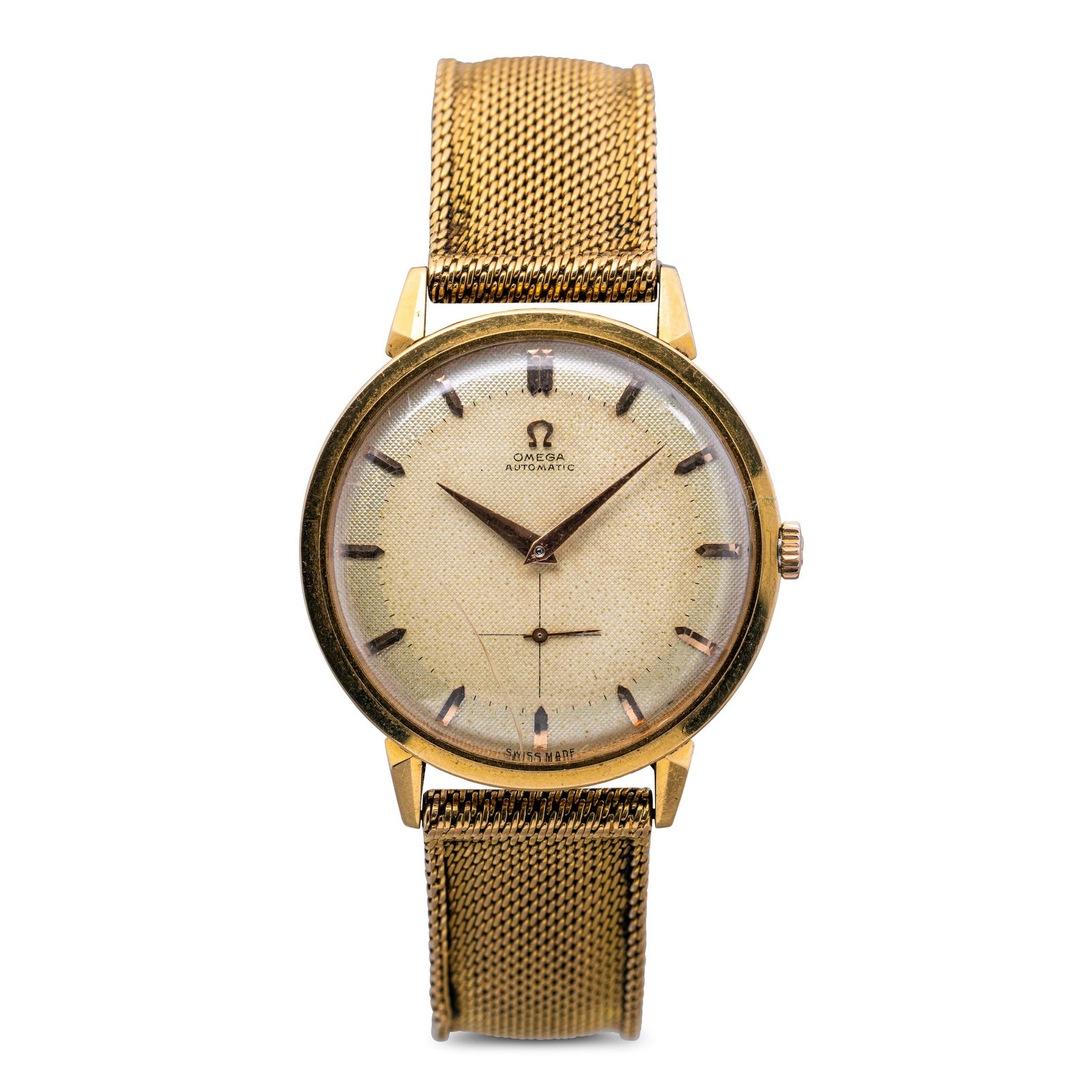 Omega Seamaster Oversize in oro giallo quadrante GuillochÃ¨ con indici applicati, anse a ragno e (1 of 1)