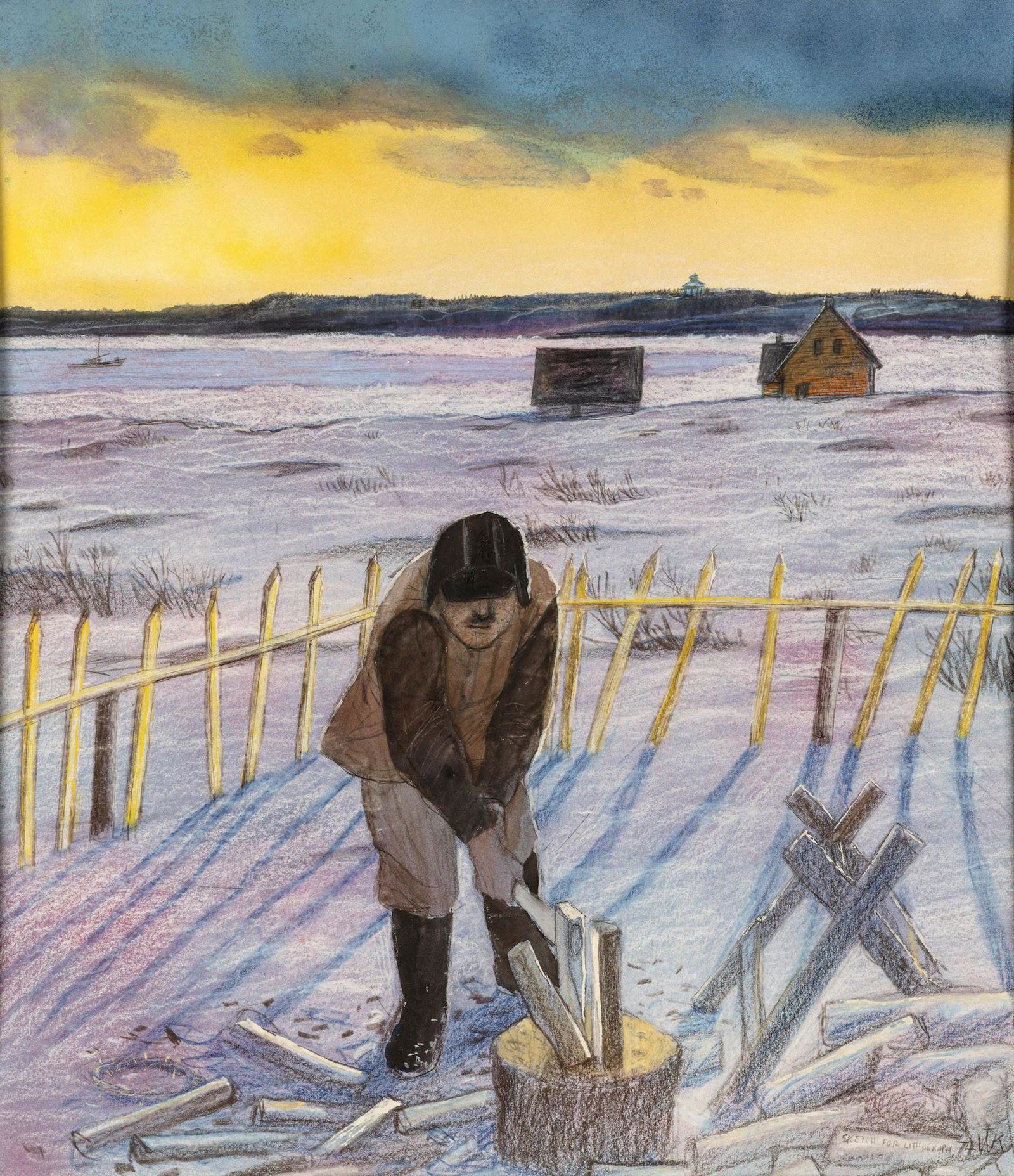 William Kurelek 1927 Whitford (CAN)-1977 Toronto: siglato e datato in basso a destra intitolato al retro Etichetta al retro della The Isaacs Gallery, Toronto L'opera Ã¨ accompagnata da Autocertificazione per l'esportazione di opere d'arte contempor