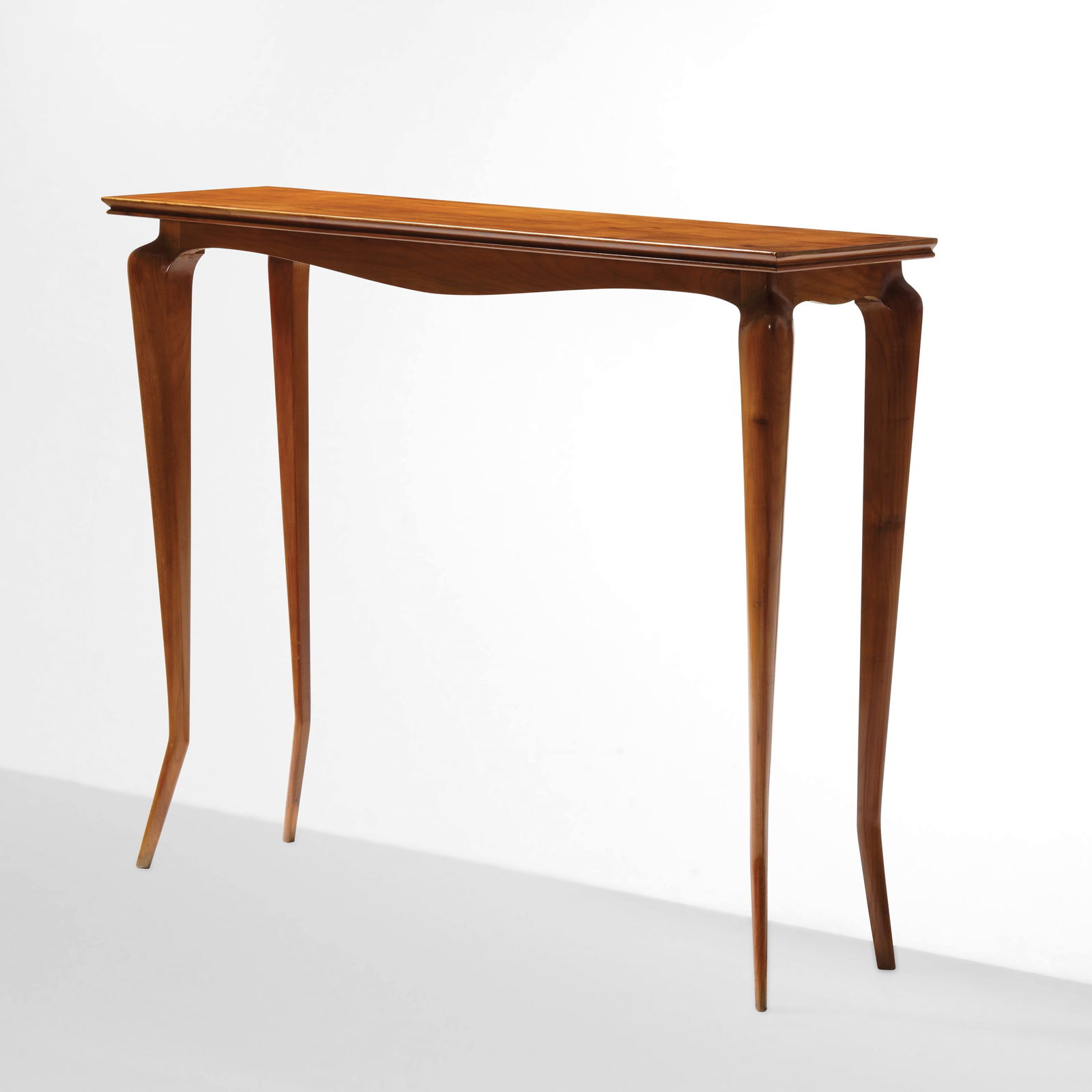 Consolle: Struttura e piano in legno. Prod. Italia, 1960 ca.