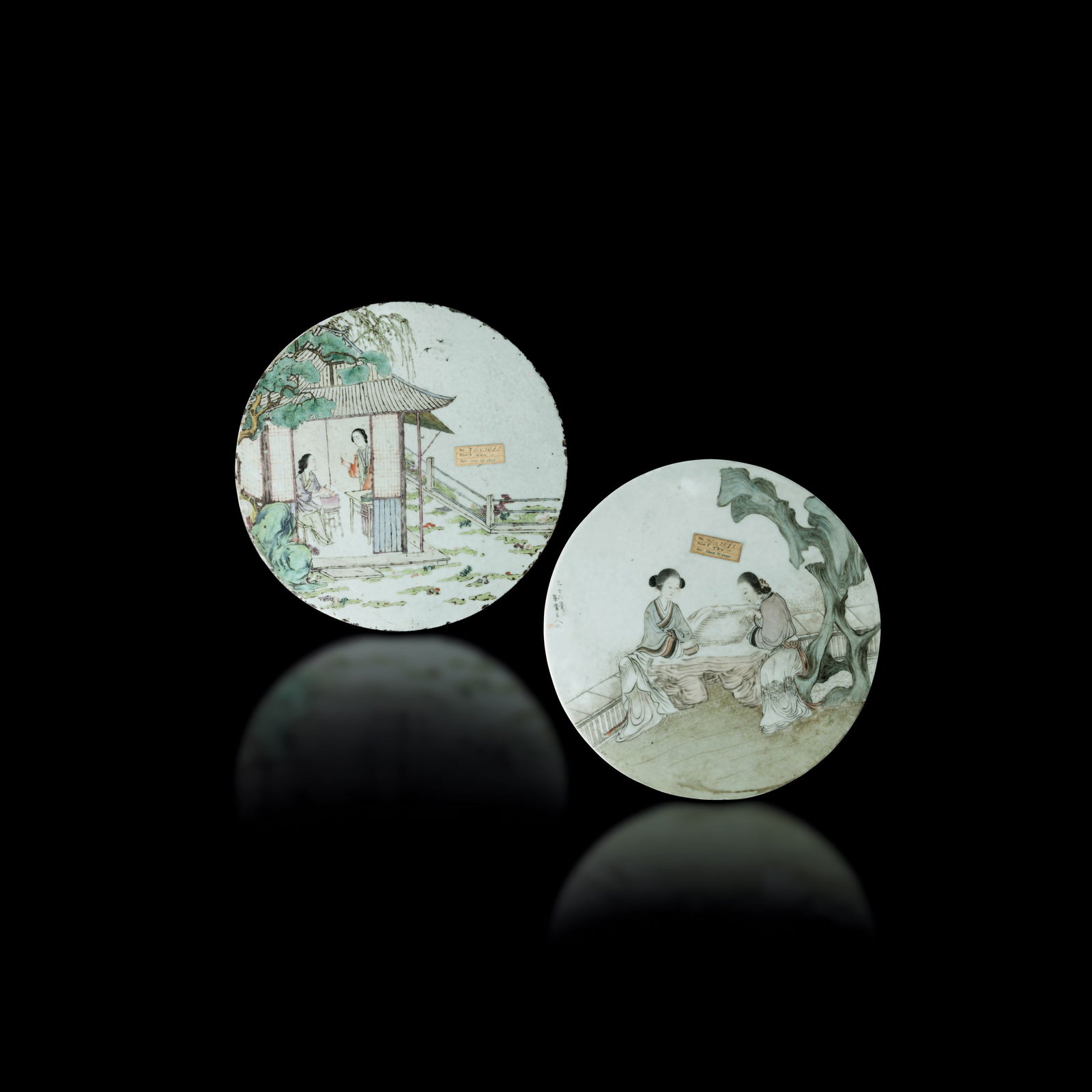 Two porcelain plaques, China, Republic (1 of 1)