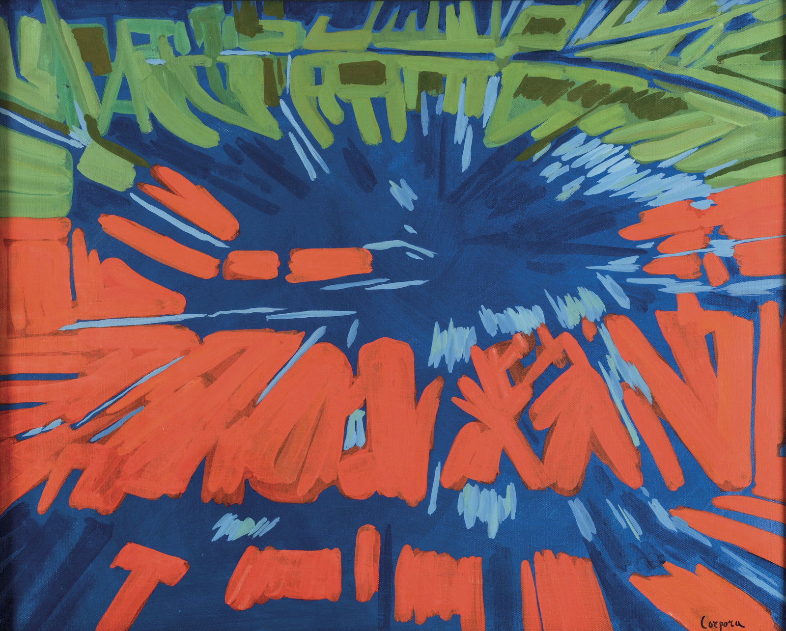 Antonio Corpora: firmato in basso a destrafirmato, datato, intitolato e dedicato al retro