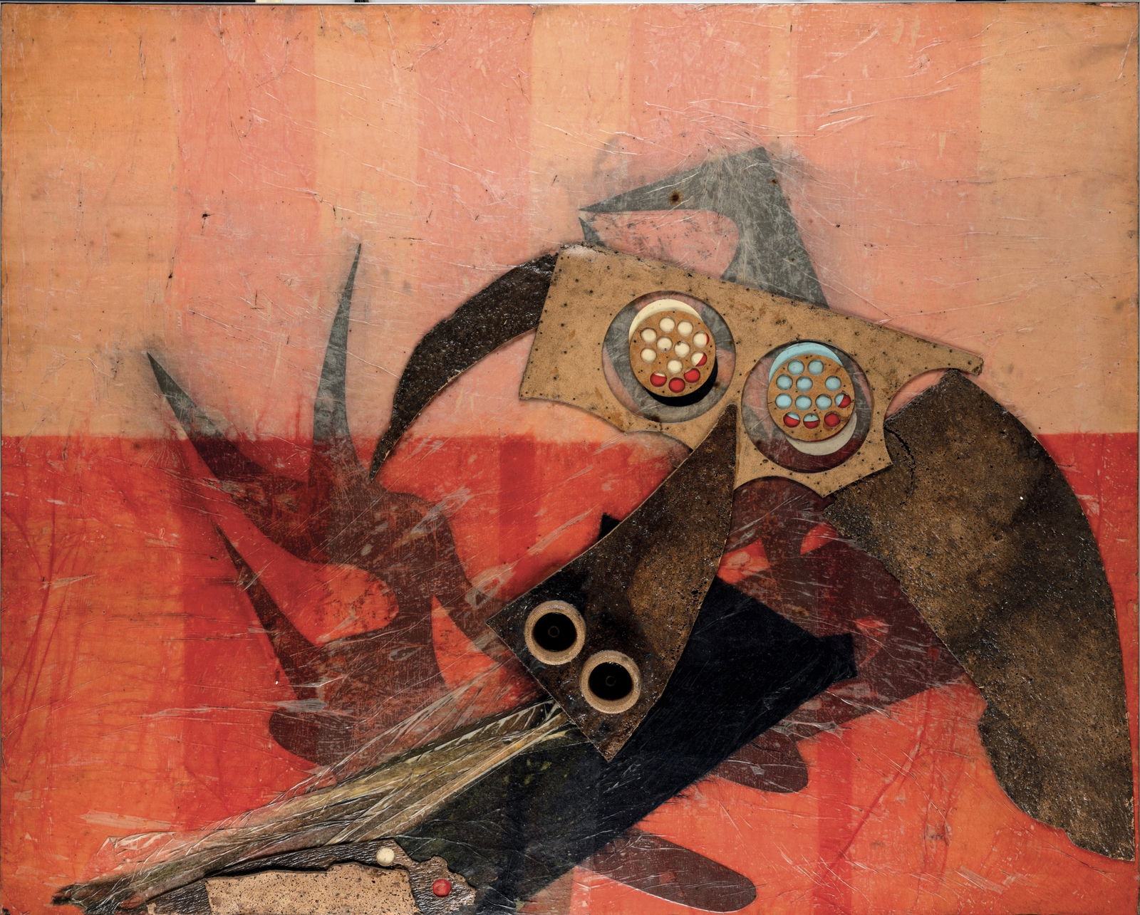 Roberto Crippa: Timbro al retro della Galleria d'Arte Guido Guidi, Genova