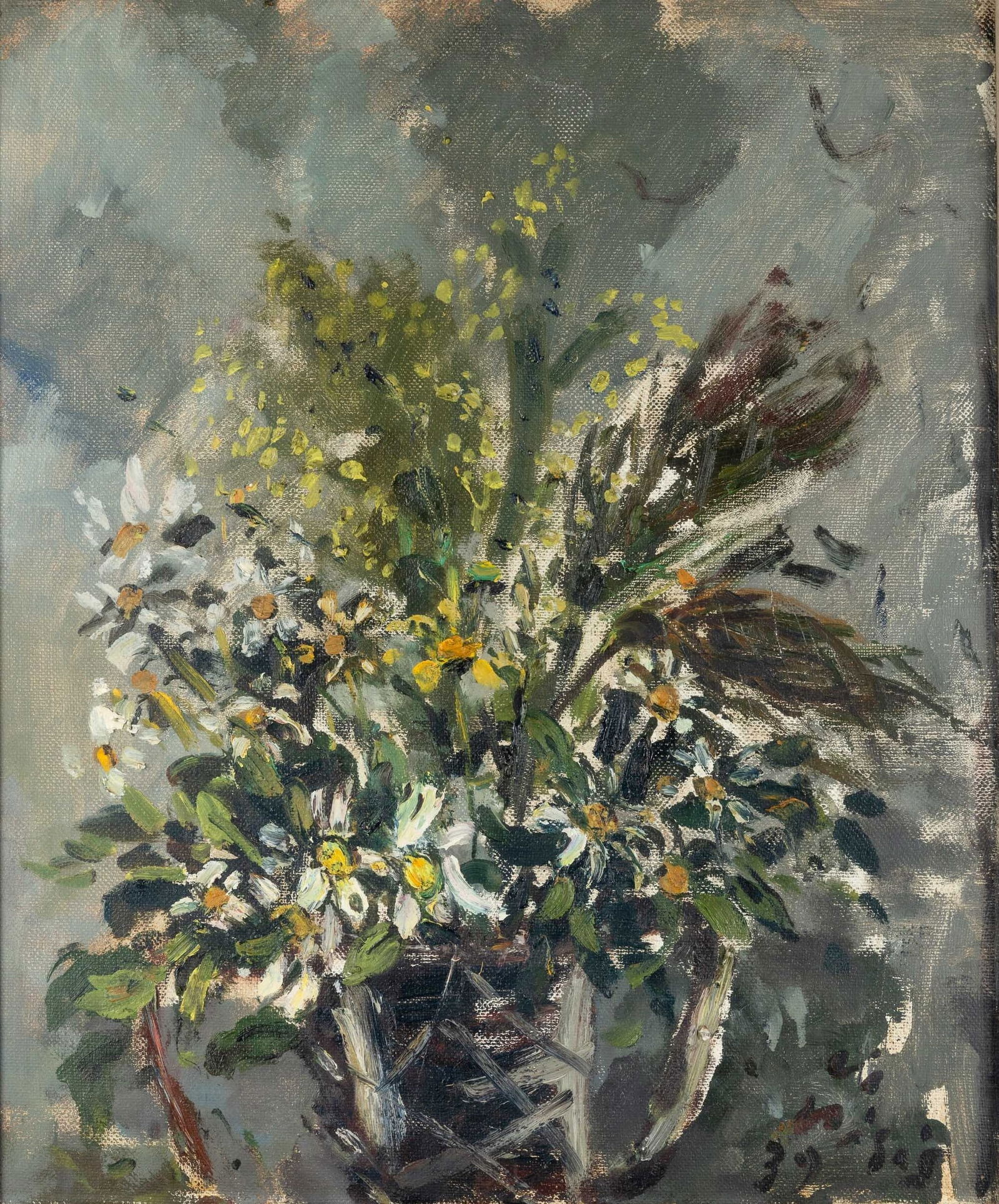 Filippo De Pisis 1896 Ferrara-1956 Milano Fiori: oil on canvas. 1939. signed and dated lower right stamp on the back by Galleria Guido Guidi, Genoa stamp on the back by Galleria del Milione, Milan.