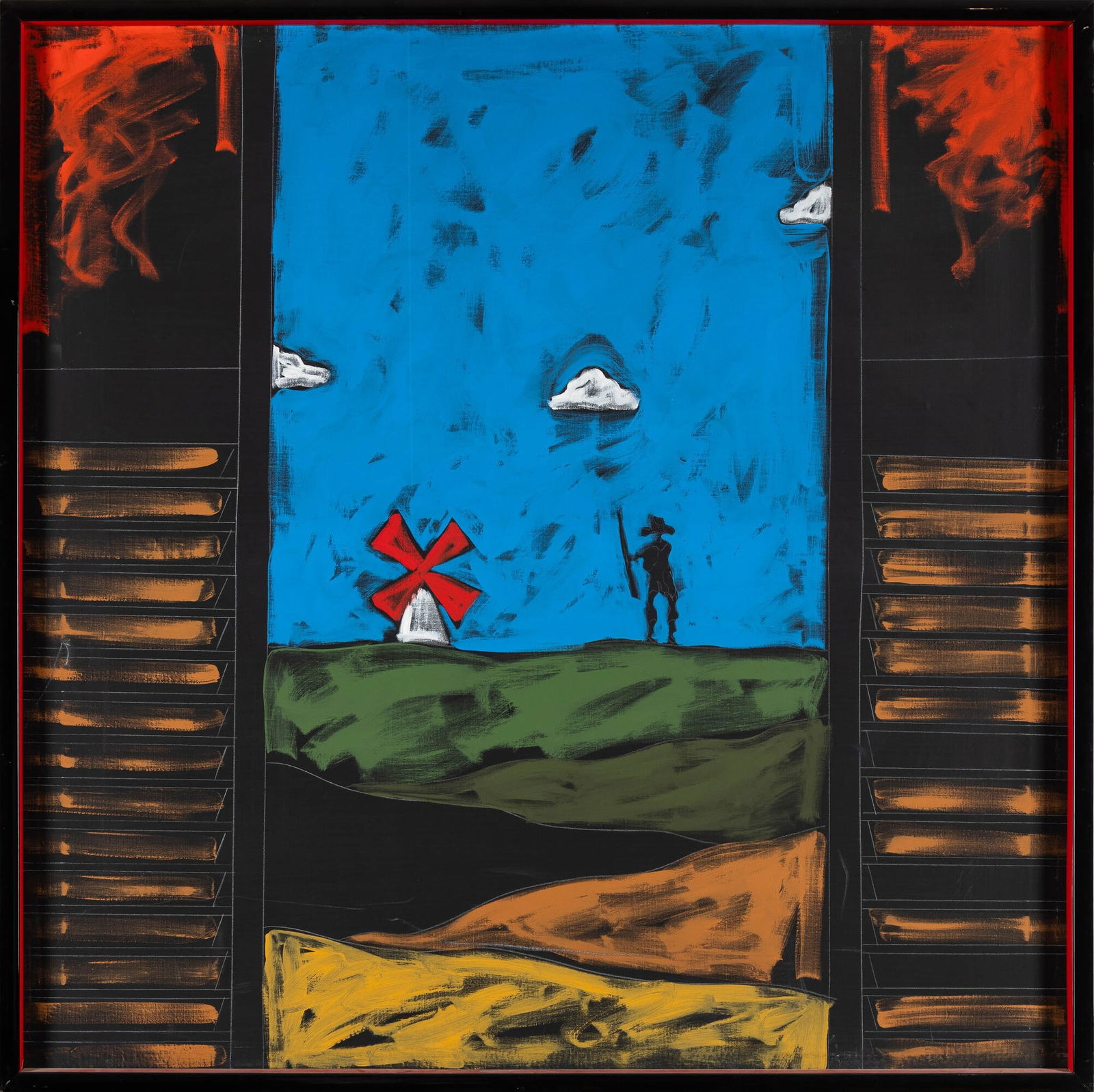 Tano Festa 1938 Roma-1988 Roma Untitled: acrylic on canvas. anni '80. signed on tha back. Private collection, Alessandria