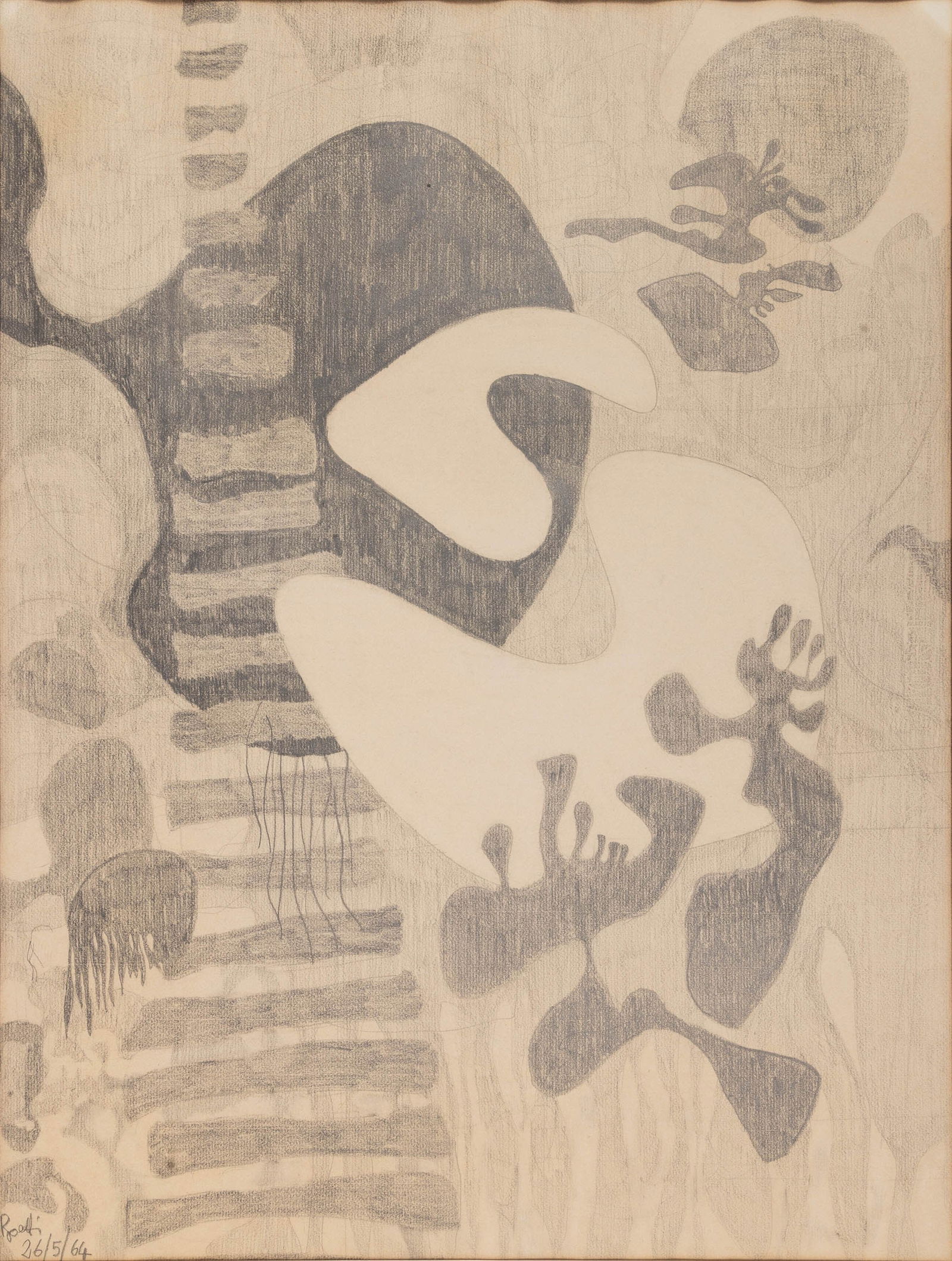 Alighiero Boetti 1940 Torino-1994 Roma Untitled: pencil on paper. 1964. signed and dated lower left. Private collection