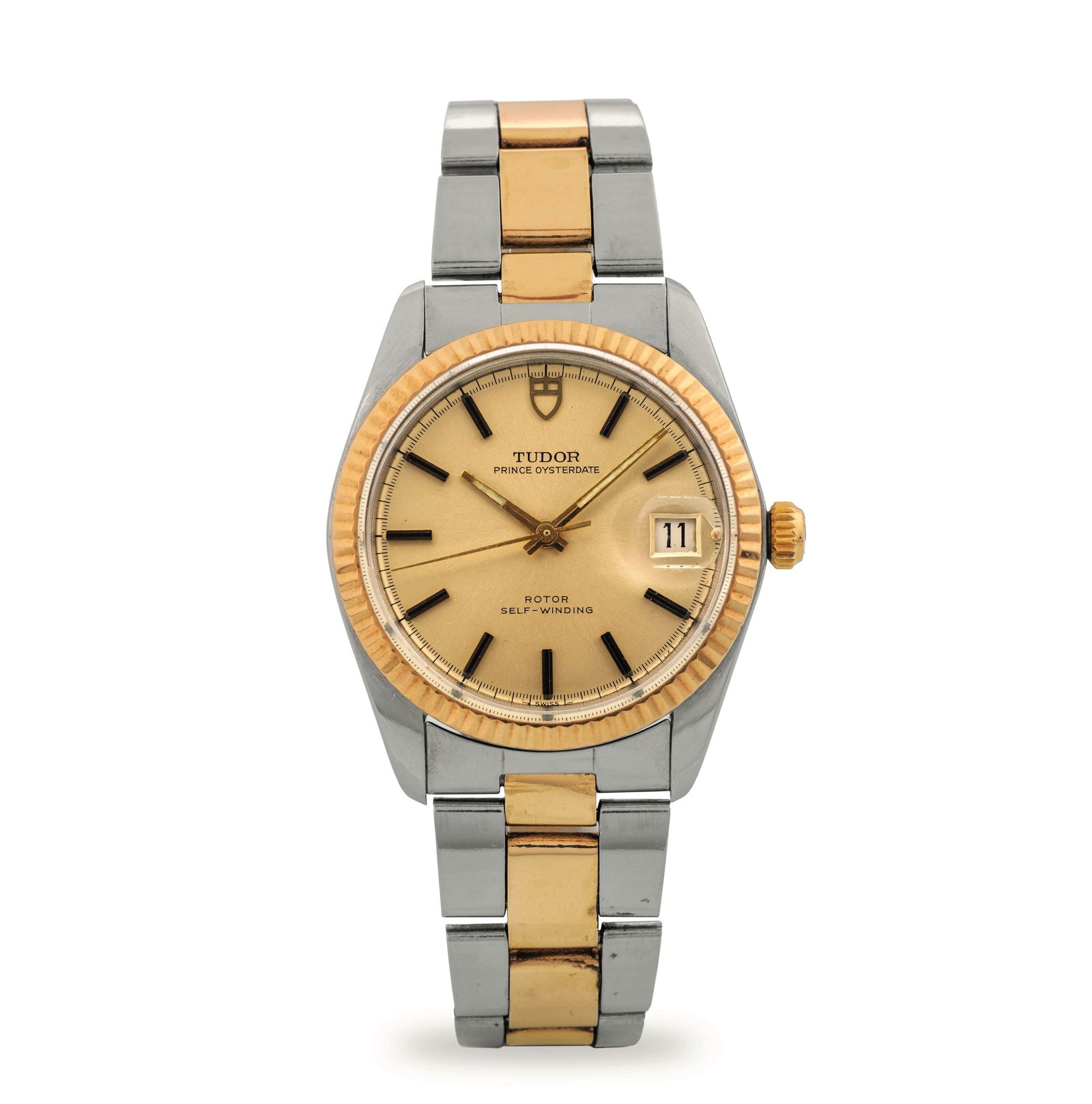 Tudor  Prince Oysterdate ref 9071/3 in steel and gold, champagne dial with date at 3 o'clock, circa
