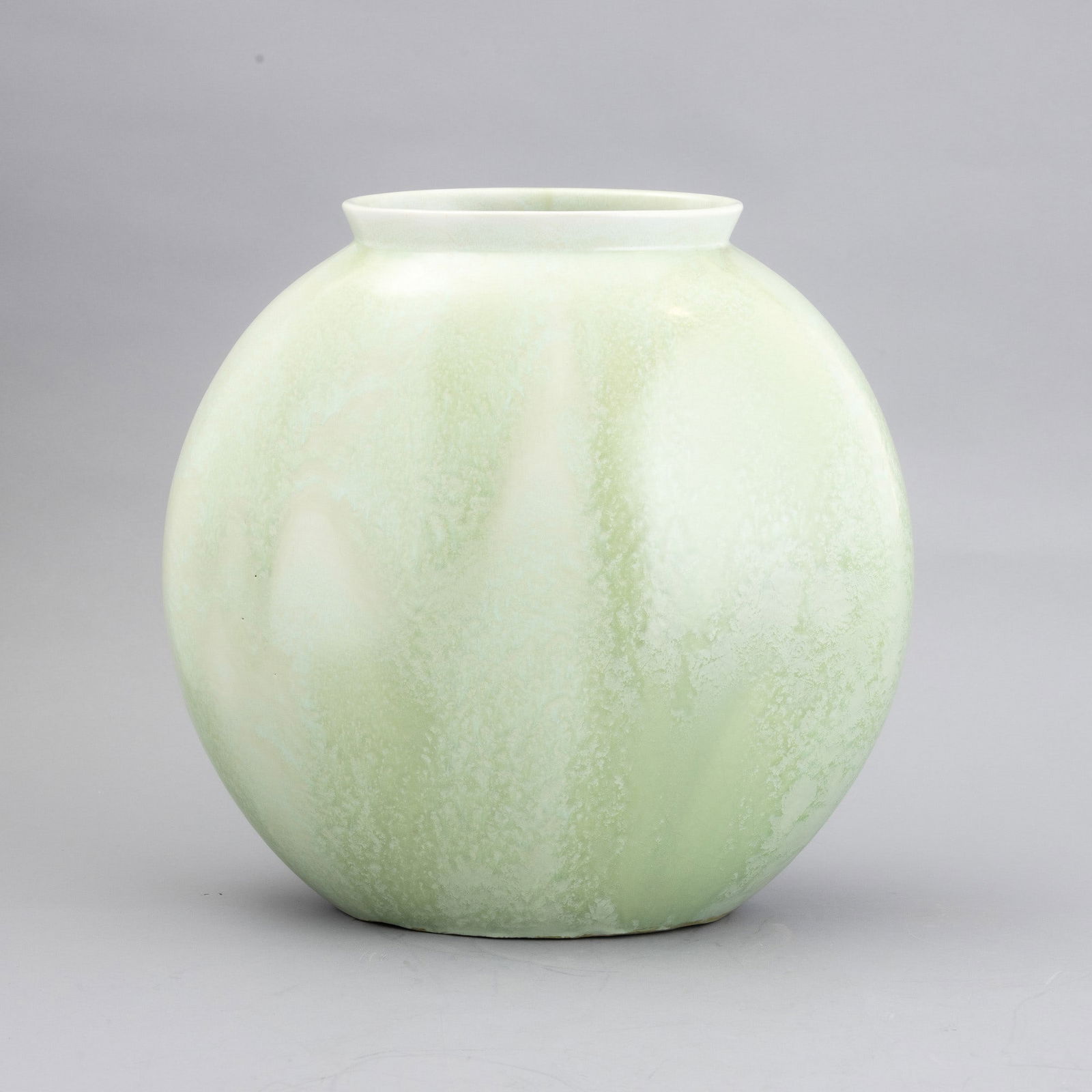 Guido Andloviz 1900-1971 G. Andloviz, S.C.I., Laveno 1935 ca: A slip-cast earthenware vase with an enamel decor. Stamped manufacturer's mark, altezza cm 33,5 larghezza cm 32