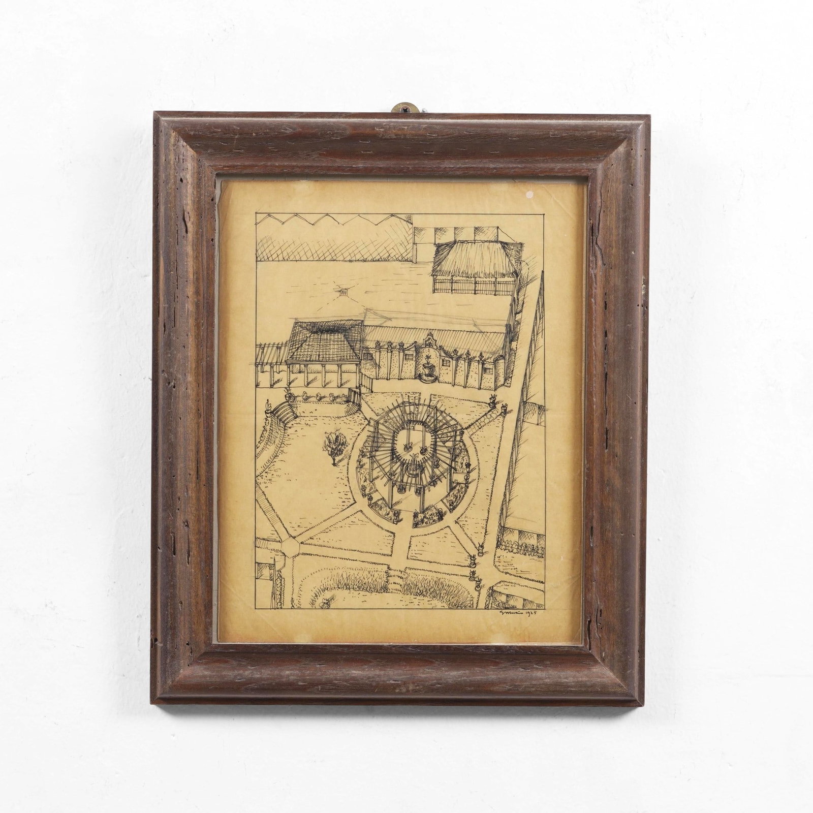 Giovanni Muzio Tennis club, Milano: China su lucido. Datato 1925 in basso. Provenienza : donazione dell'architetto Giovanni Muzio all'attuale proprietario.