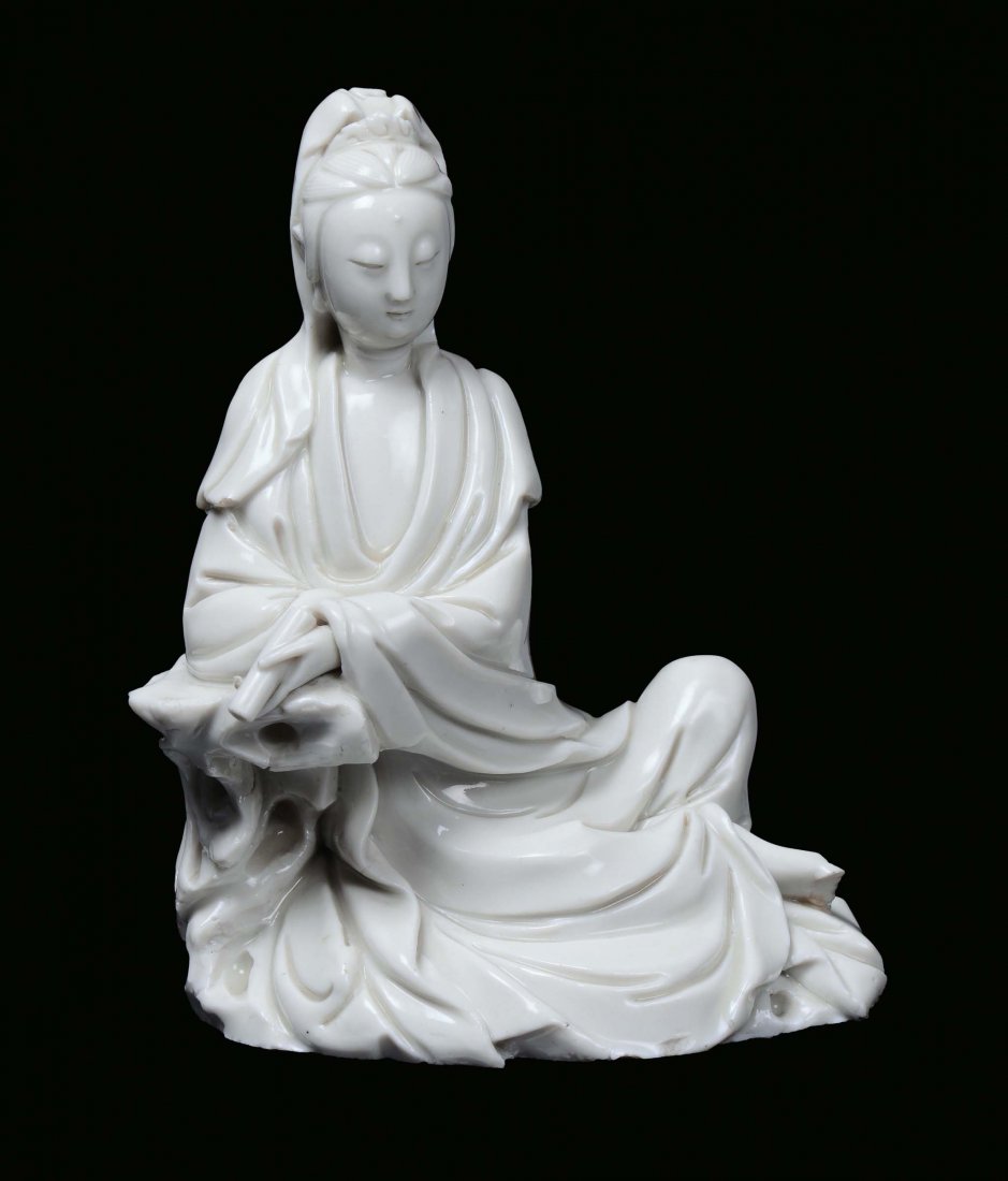 A Blanc de Chine porcelain Guanyin, China, Dehua, begin