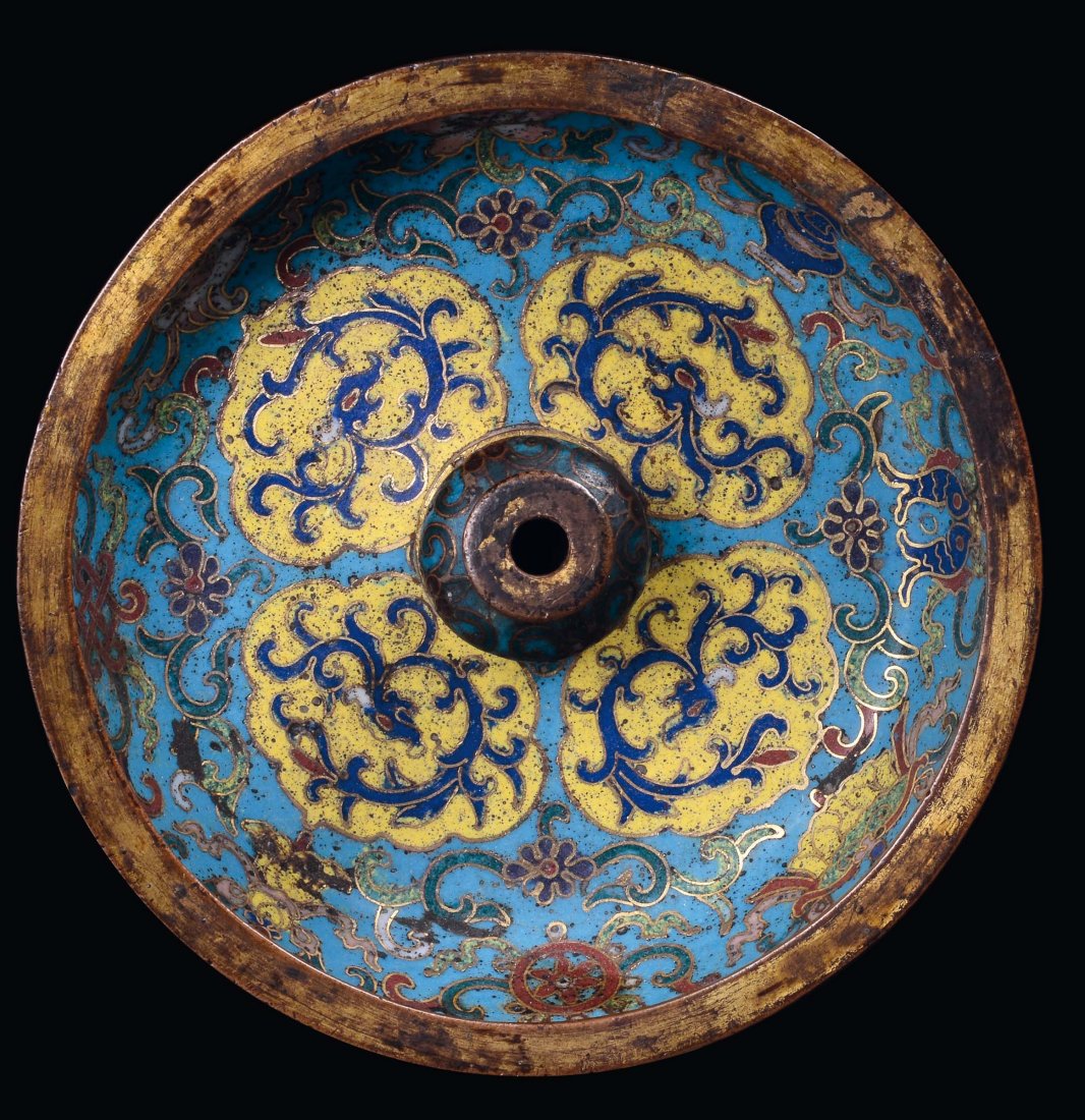 A rare cloisonnÃ© enamels censer, China, Qing Dynasty,  - 4