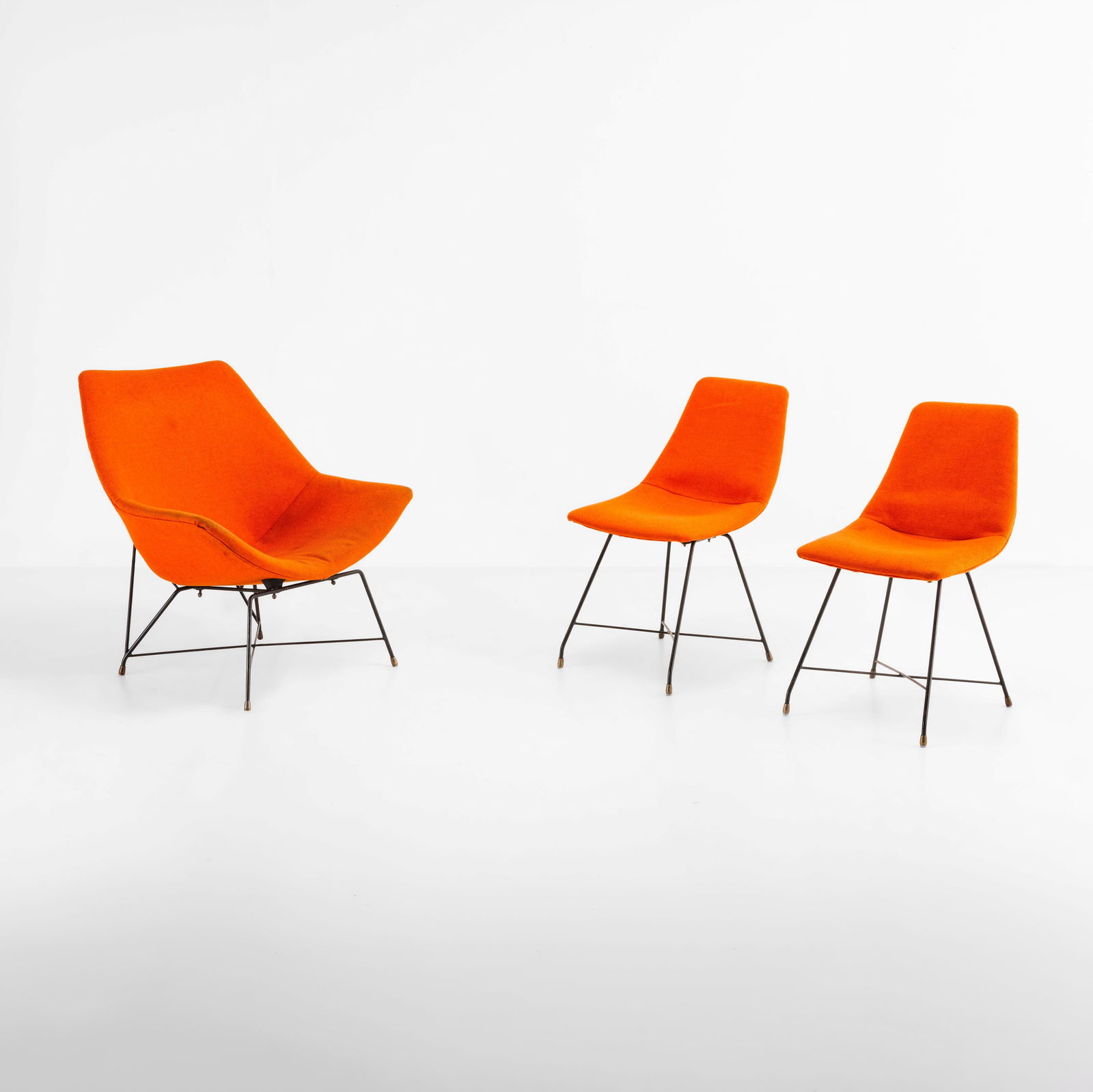 Augusto Bozzi Poltrona mod. Kosmos e due sedie mod. Aster (1 of 2)