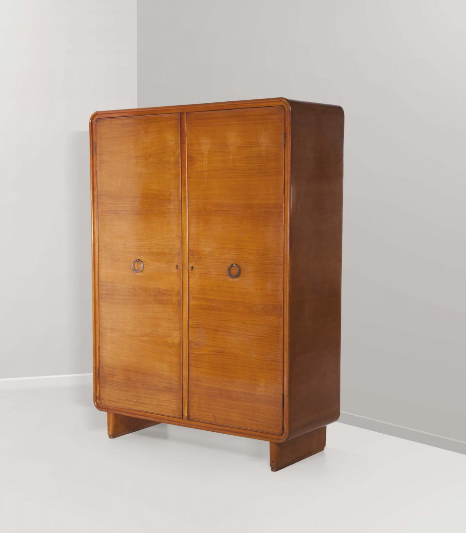 Gio Ponti,: Armadio in acero con dettagli in ottone. Autentica dellâ€™archivio Ponti. Prod. Italia, 1936 cm 125x177x52