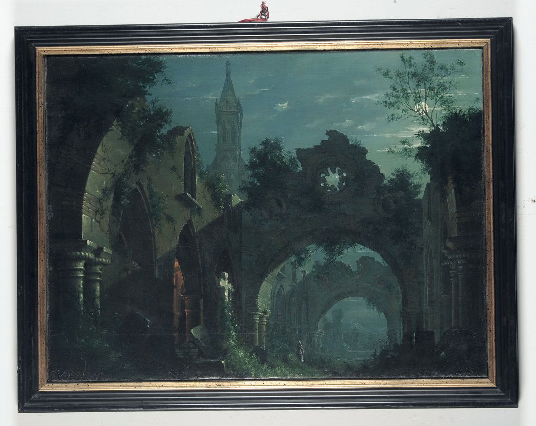 Antonio Basoli (Castel Guelfo 1774 - Bologna 1843),: olio su tela, cm 80x60