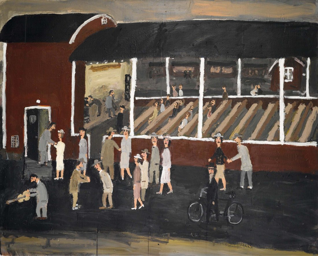 Kent Iwemyr (1944), The Kinks are back, 2010: acrilico su tela, cm. 105x130 Etichetta al retro Galleria Caroline e Salvatore Ala Provenienza: Galleria Caroline e Salvatore Ala, Milano