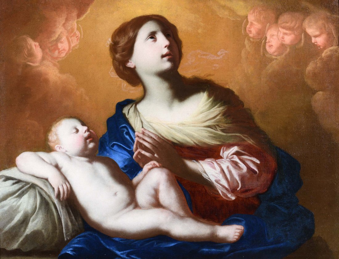Giovanni Ricca (XVII secolo), Madonna con Bambino e: olio su tela, cm 76x100, Pubblicato su: Nicola Spinosa, Grazia e tenerezza in posa - Bernardo Cavallino e il suo tempo 1616-1656, Ugo Bozzi editore, Roma