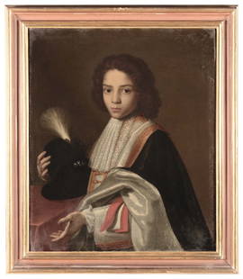 Pier Leone Ghezzi (Roma 1674-1755), Ritratto di: olio su tela, cm 73x62