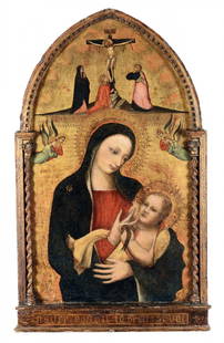 Giovanni Del Biondo (Pratovecchio 1356 - Firenze 1399),: tempera su tavola, cm 96x58, L'importante tavola fu venduta nel 1934 a Torino come opera di scuola senese del Trecento. Fu poi ricondotta da Miklos Boskovits al catalogo di Giovanni del Biondo, pittor