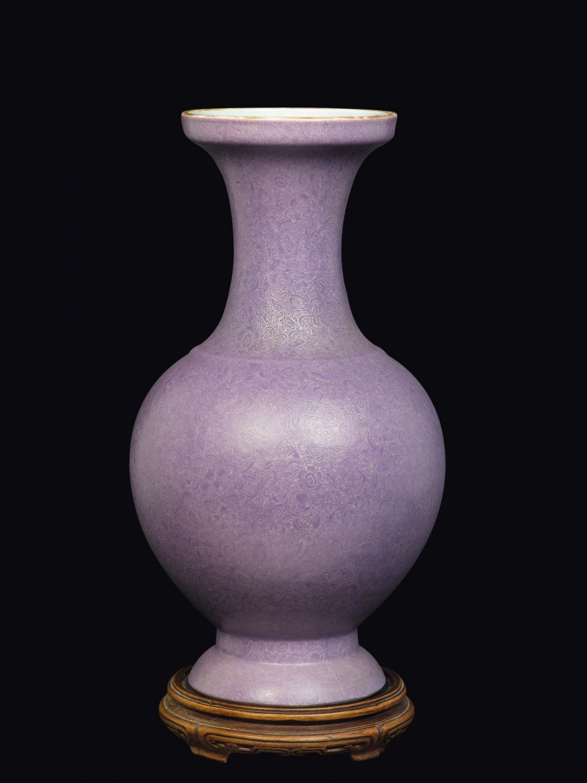 A violet flambÃ© porcelain vase, China, Qing Dynasty, (1 of 2)