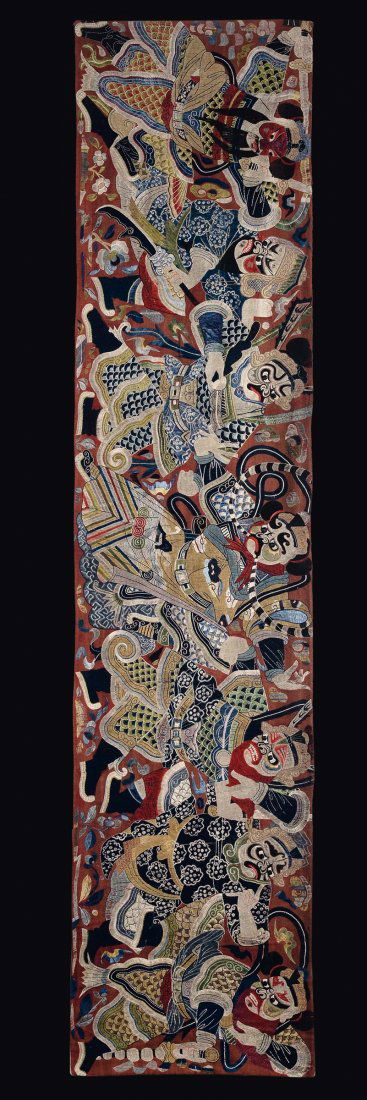 A silk cloth embroidered with Seven Immoratals, China, (1 of 1)