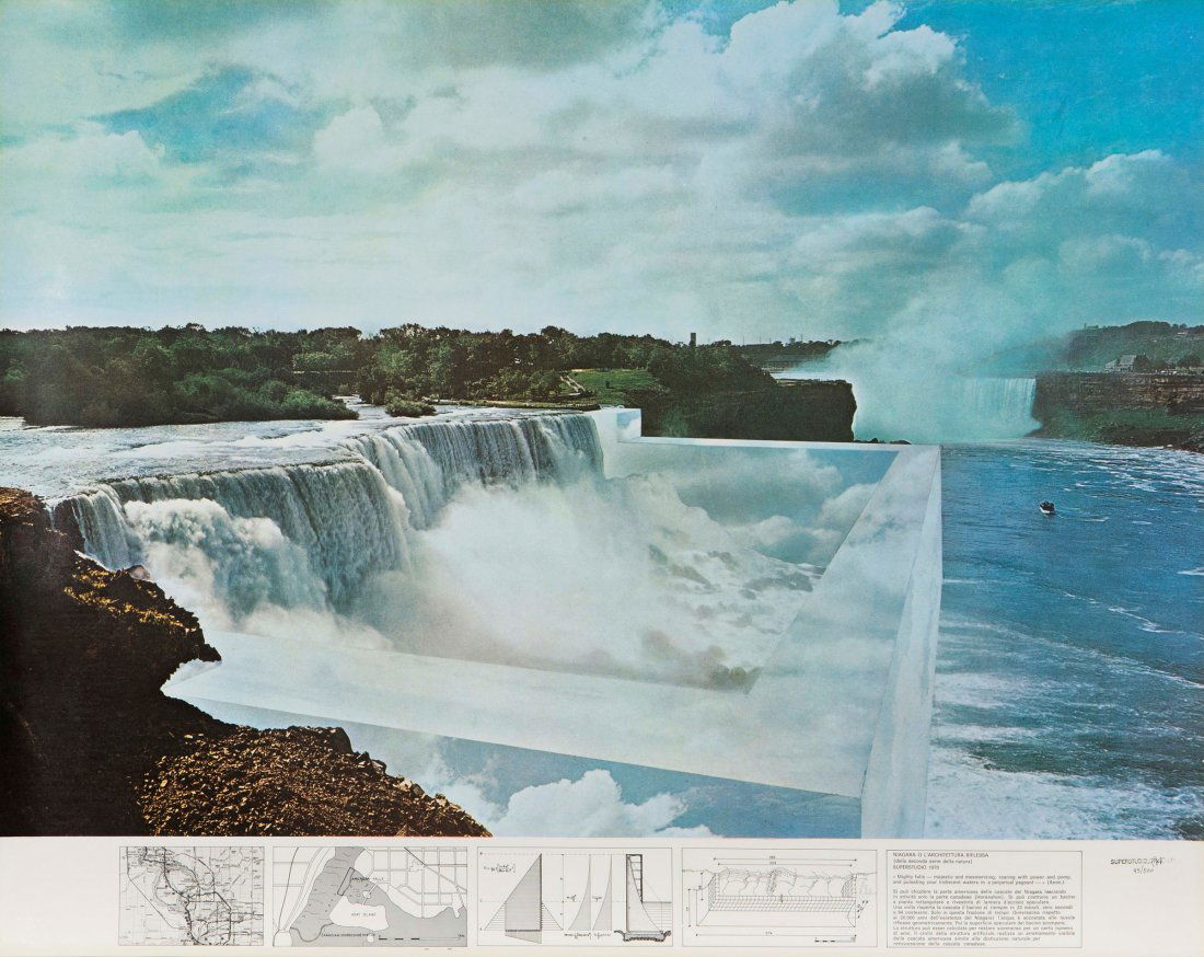 Group Superstudio (1966), Niagara: Off Set , cm 69x87 Ed. 95/500 Pluraedizioni
