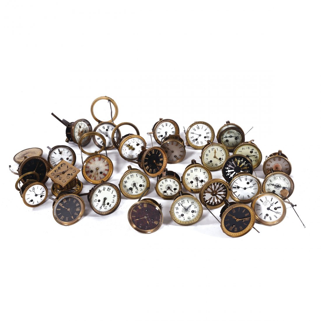 A Lot of 27 clock mechanisms (1 of 2)