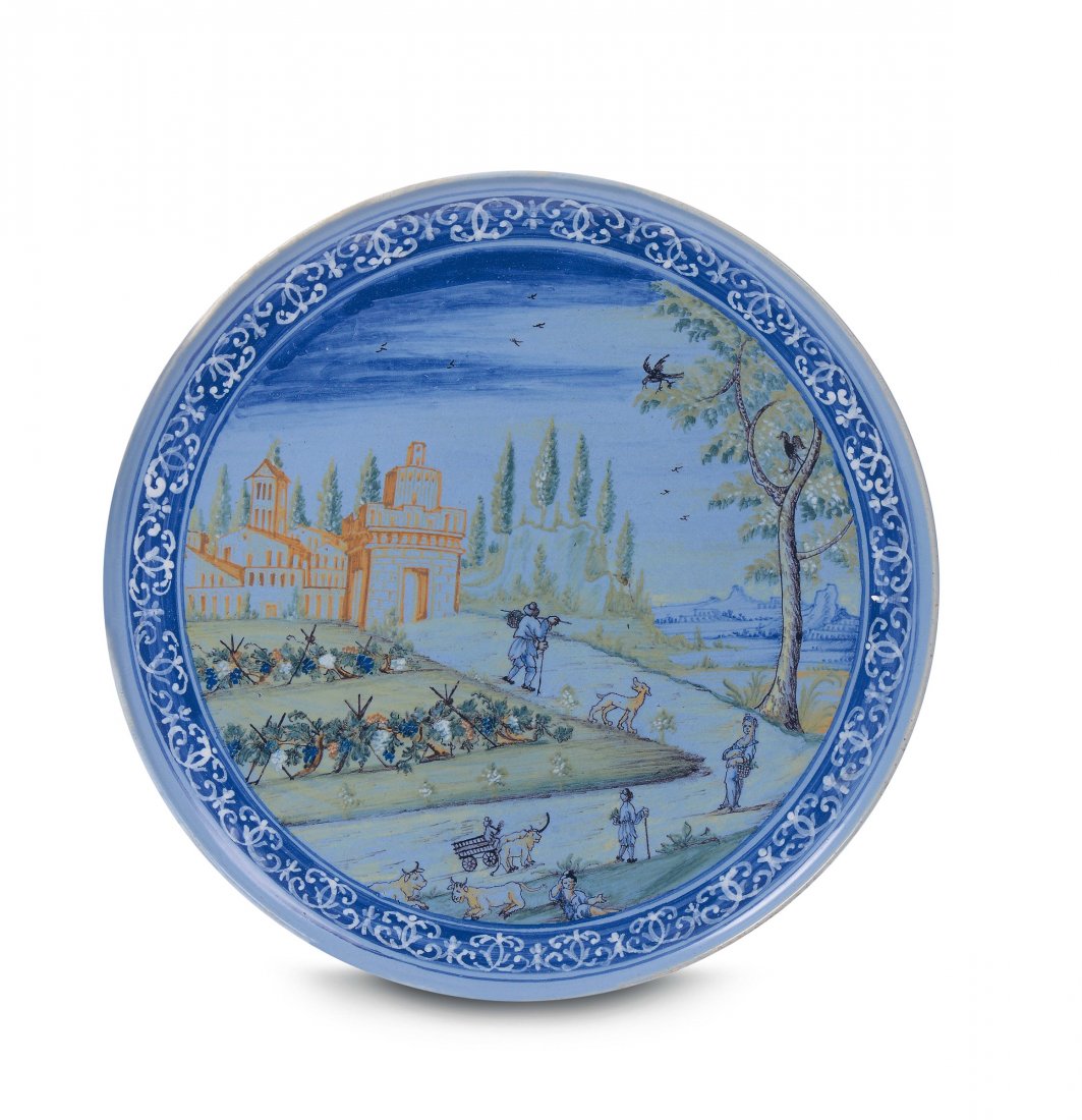 An Italian maiolica alzata, workshop from the first (1 of 3)