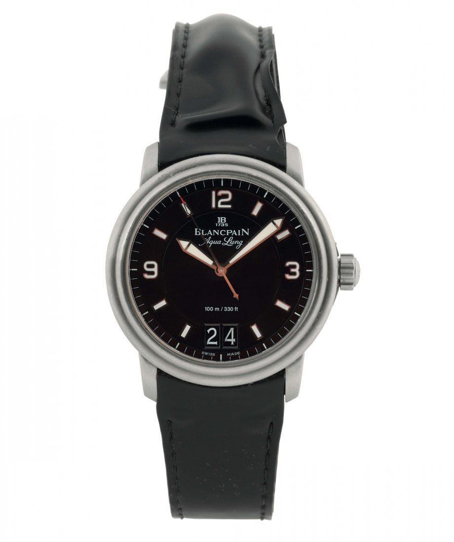 BLANCPAIN, "AQUA-LUNG". Made circa 2000's. Fine,: Dial, case and movement signed, in good condition DIAM: 40 mm THICKNESS: 11 mm