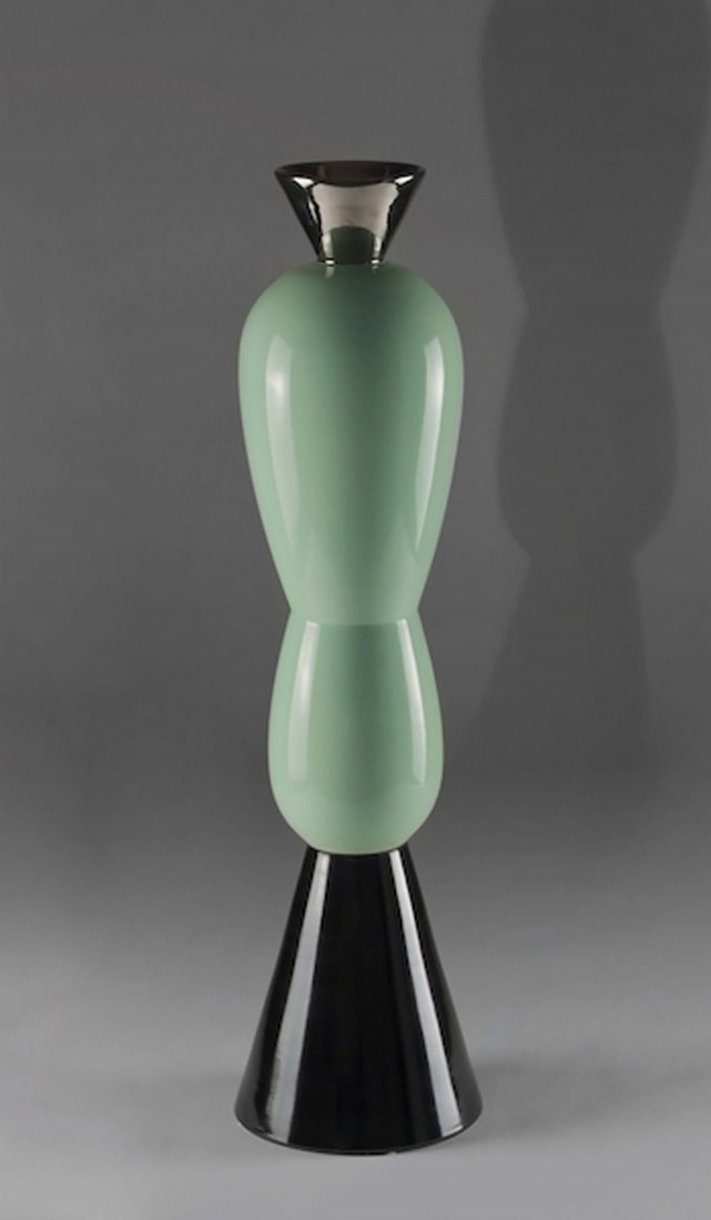 Alessandro Mendini,: Colonna Elgin della collezione 12 colonne in ceramica realizzata con tornio a terzo fuoco. Edizione limitata di 50 esemplari. Prod. Superego editions, Italia, 2008 cm 72