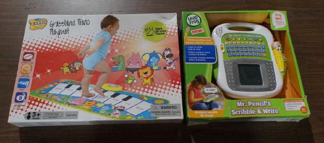 2 New Games / Toys For Toddles: 2 New Games / Toys For Toddles, New Zippymat Grass land Piano Playmat, And New Leap Frog Mr Pencil's Scribble And Write Learning Game trk- C19-0101-01-64-65