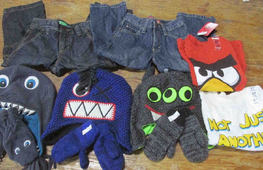 Toddler Boys Children's Palace Clothing Sz .3T: 2- Pr. Pants, 2-T Shirts, 3- Hats, 3-pr gloves trk 2825