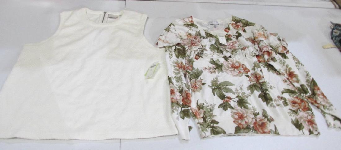 2 Anthropologie Sweaters Sz Medium: Anthropologie 9-HIS Stcl Sleeveless Shirt. Size M.. Anthropologie Harlyn Blouse Sz M. C17-1010-02/#20,21