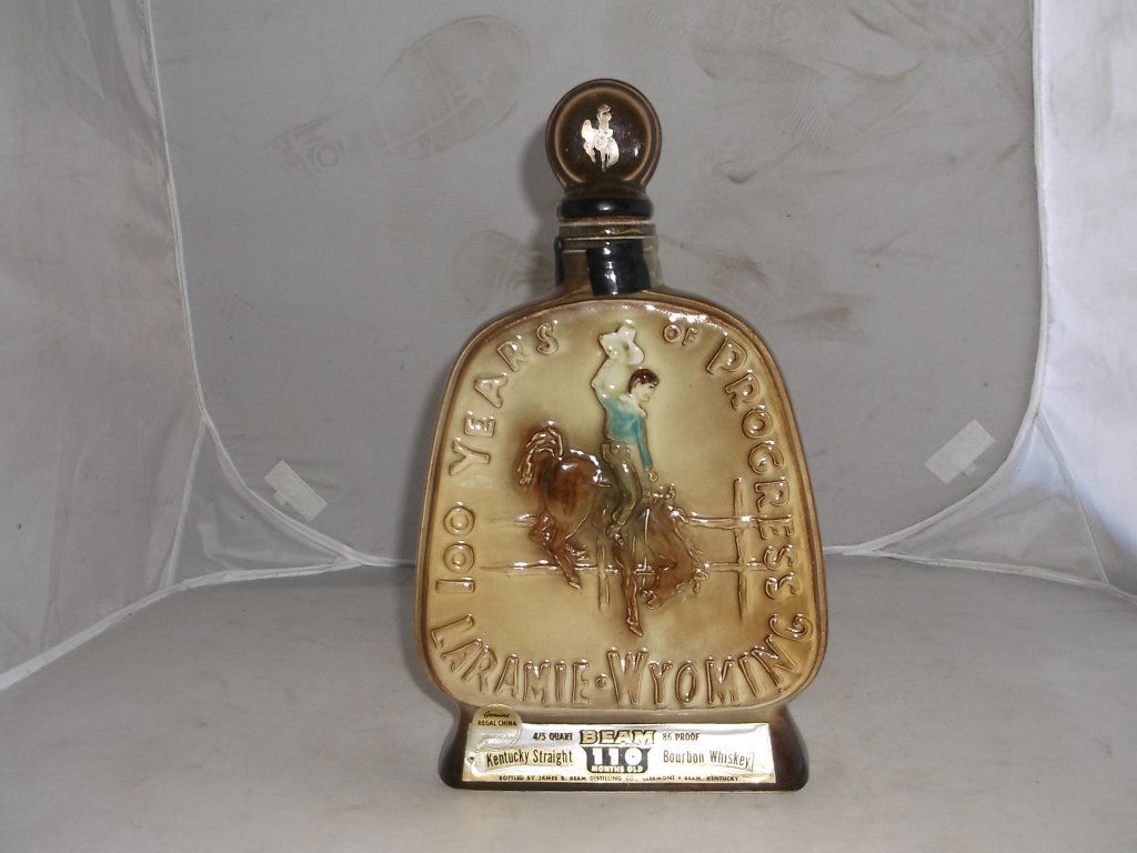 Jim Beam Collector Bottle: 100 Years of Progress Laramie, Wyoming Centennial Jubilee 1868/1968