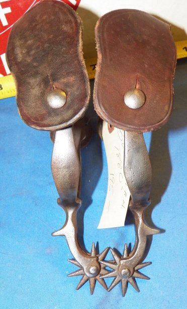 Buermann 1880's Drop Shank Spurs: Marked Drop shank Spurs fron the late 1880's Buermann
