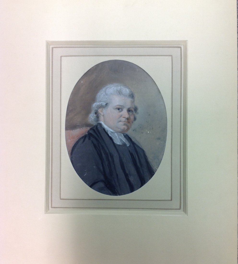 JOHN RAPHAEL SMITH 1752-1812 PORTRAIT OF THE REV. MA: JOHN RAPHAEL SMITH 1752-1812 PORTRAIT OF THE REV. MARMADUKE MATTHEWS, VICAR OF WARWICK coloured chalk over pencil on laid paper, oval (unframed) 20cm x 15.5; 7 3/4in x 6 Provenance: Archdeacon Bree, A