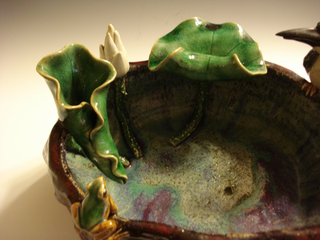 AN ANTIQUE CHINESE PORCELAIN WRITING BRUSH WASHER. - 2