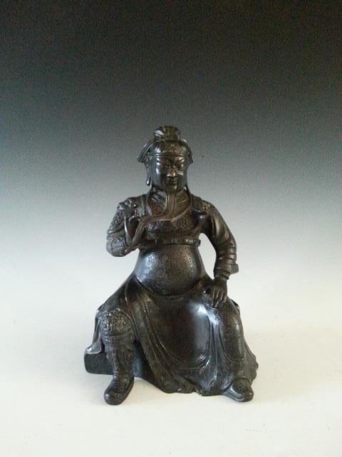 ANTIQUE MING DYNASTY BRONZE DUKE GUAN LIKE.: A Ming dynasty Bronze duke guan like, 8" H X 5.5" W