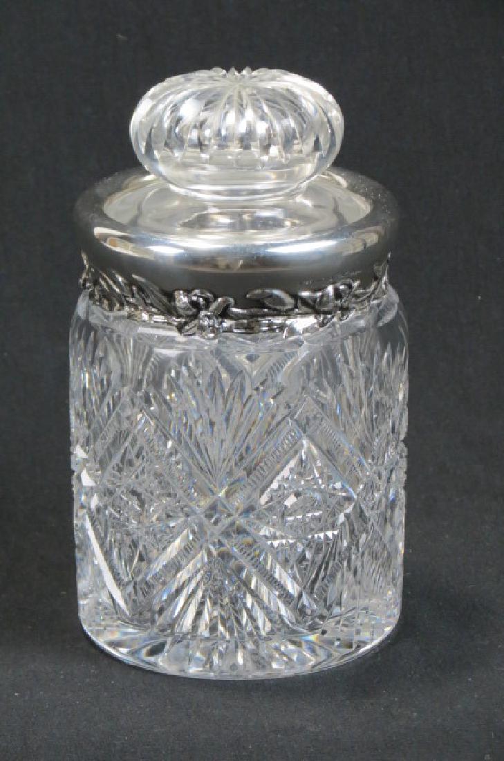 Cut Glass & Sterling Humidor, (1 of 7)