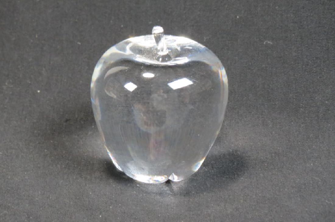 Steuben Crystal Apple Paperweight, (1 of 4)