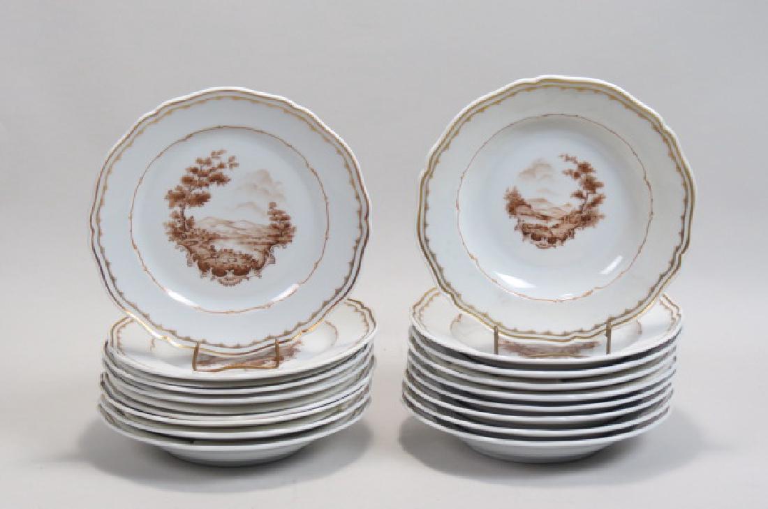 17 pcs. Richard Ginori Hand Painted Porcelain, (1 of 4)