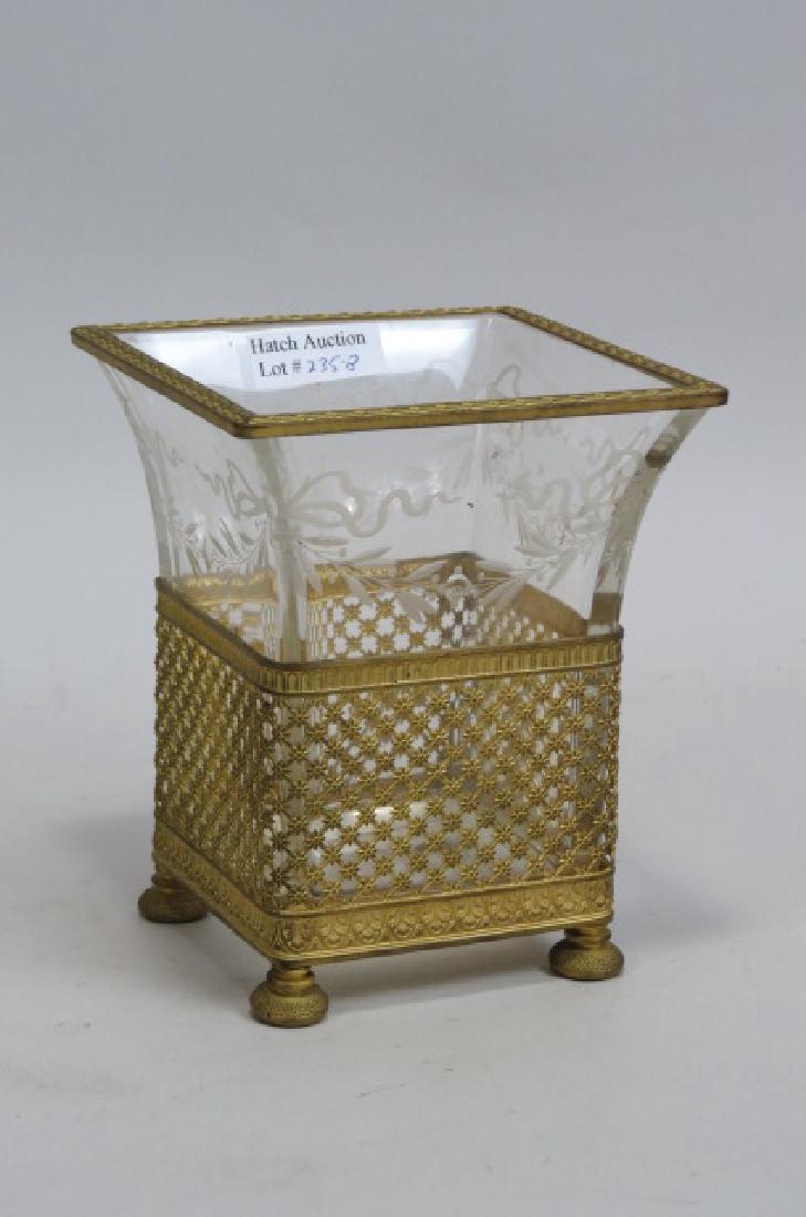 French Crystal & Ormoulu Vase, (1 of 3)