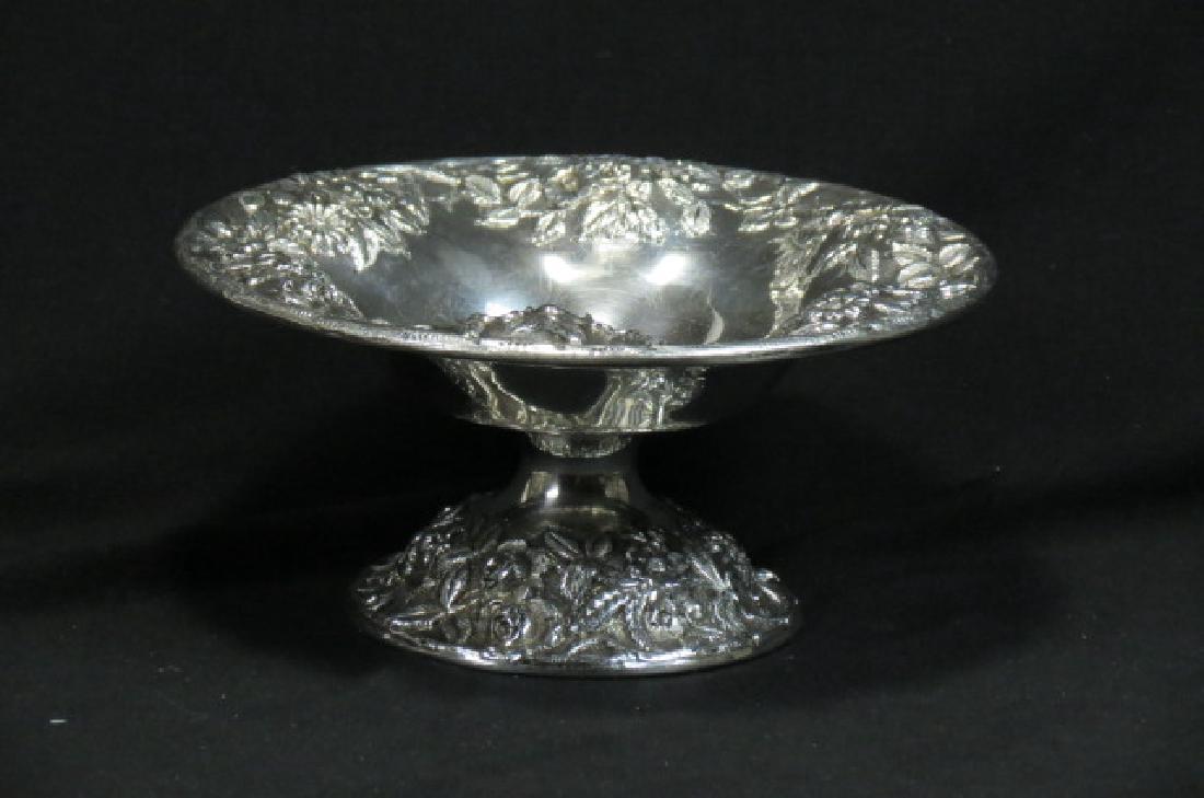 Kirk "Repousse" Sterling Silver Large Compote, (1 of 4)