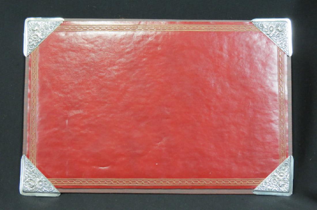 Kirk "Repousse" Sterling Silver Desk Blotter Ends, (1 of 2)
