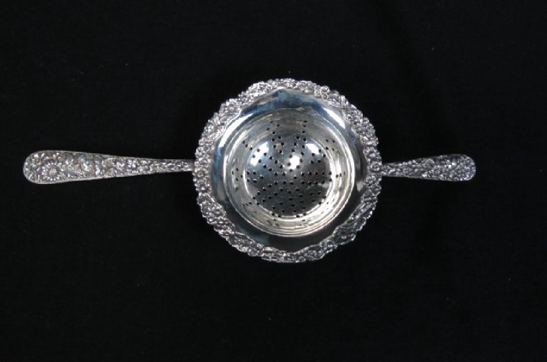 Kirk "Repousse" Sterling Silver Tea Strainer, (1 of 3)