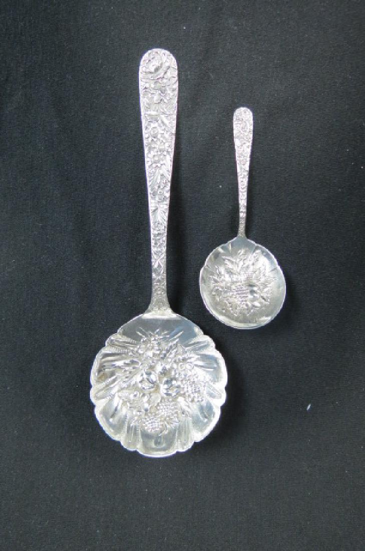 2 Kirk "Repousse" Sterling Serving Spoons, (1 of 4)