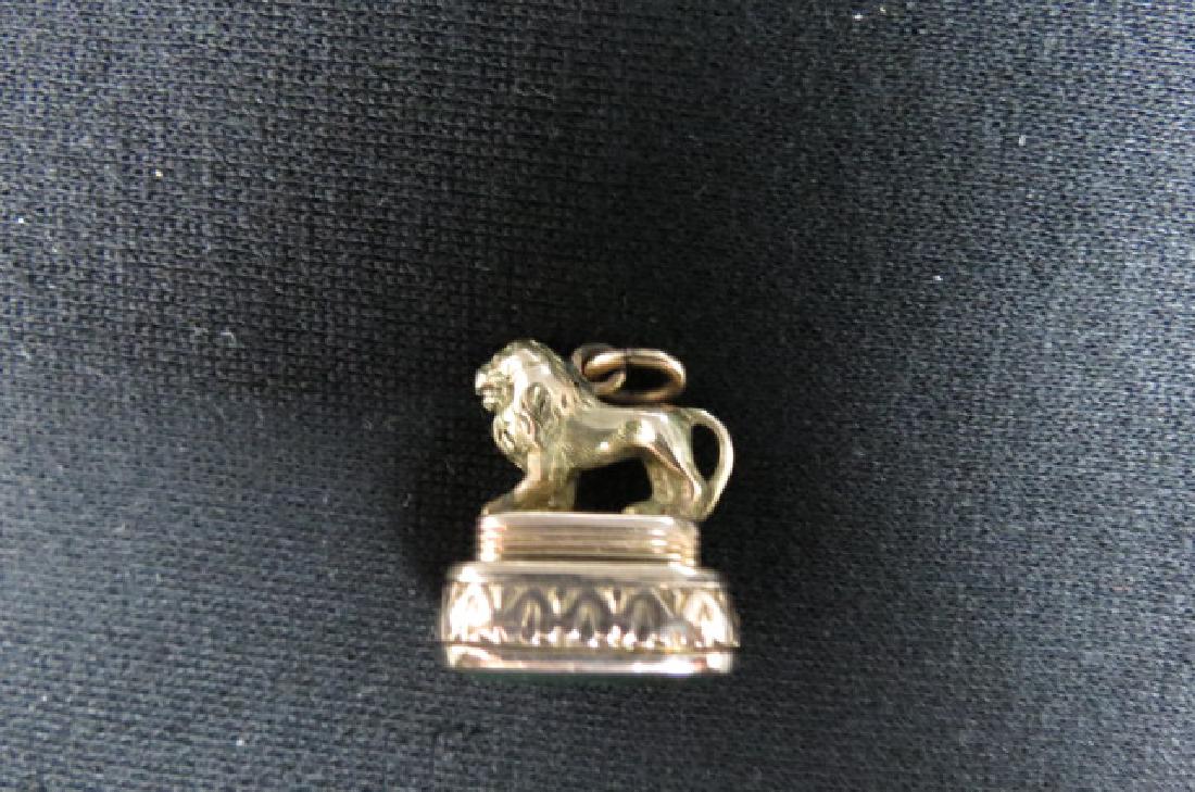 Gold Figural Wax Seal Fob, (1 of 3)
