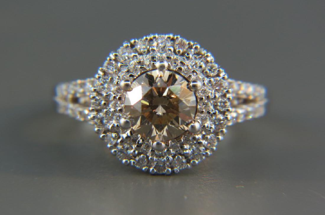 Fancy Orange Brown Diamond Ring, (1 of 3)
