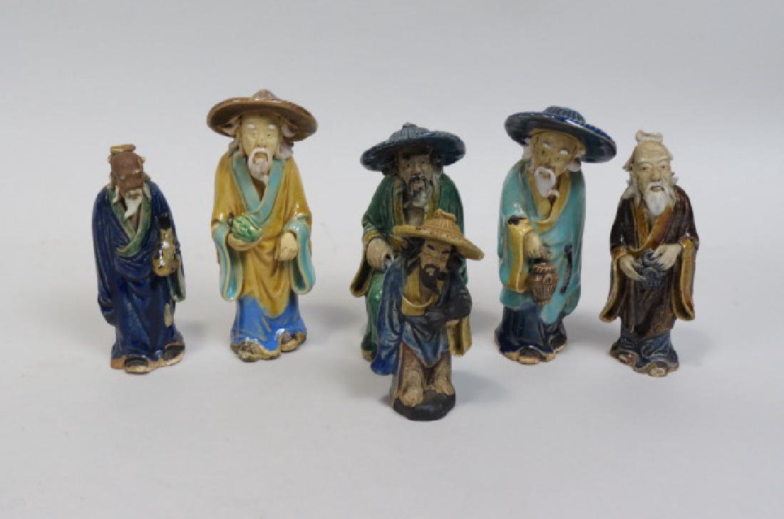 6 Chinese Mudmen Figurines, (1 of 1)