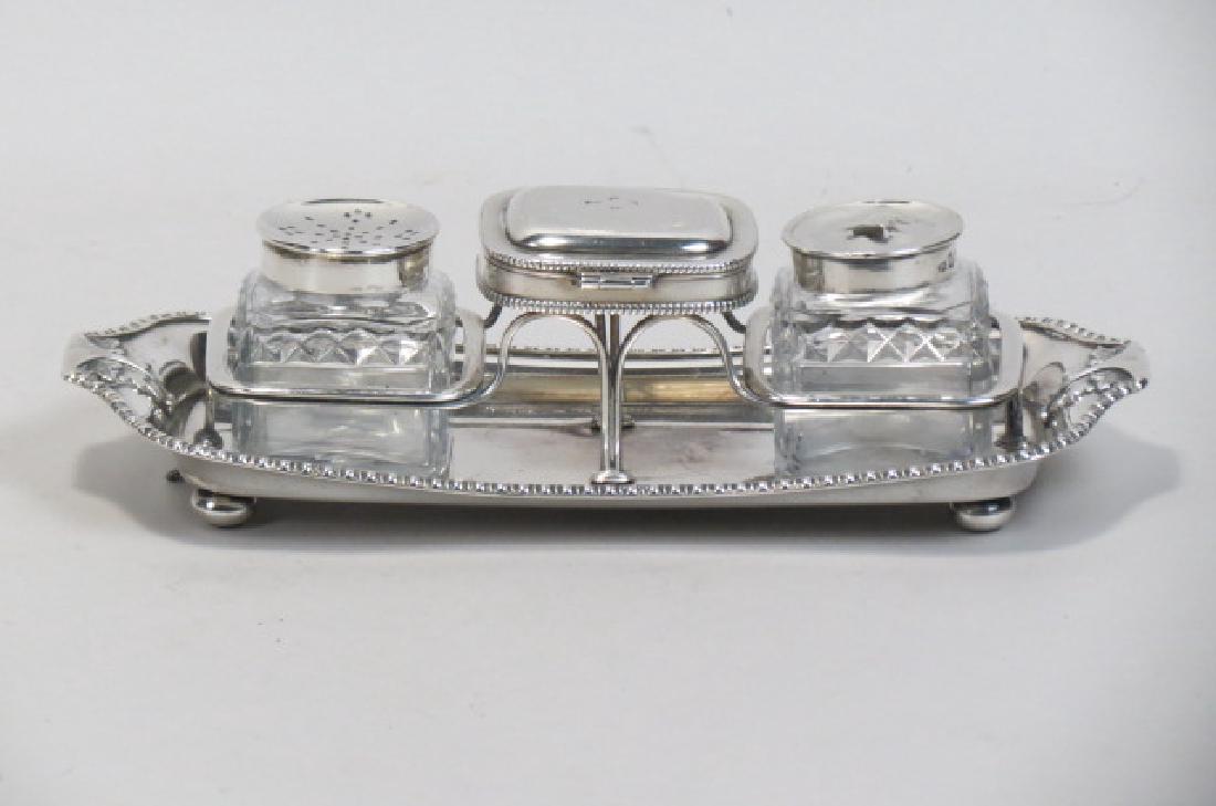 1810 English Sterling Silver Inkstand, (1 of 2)