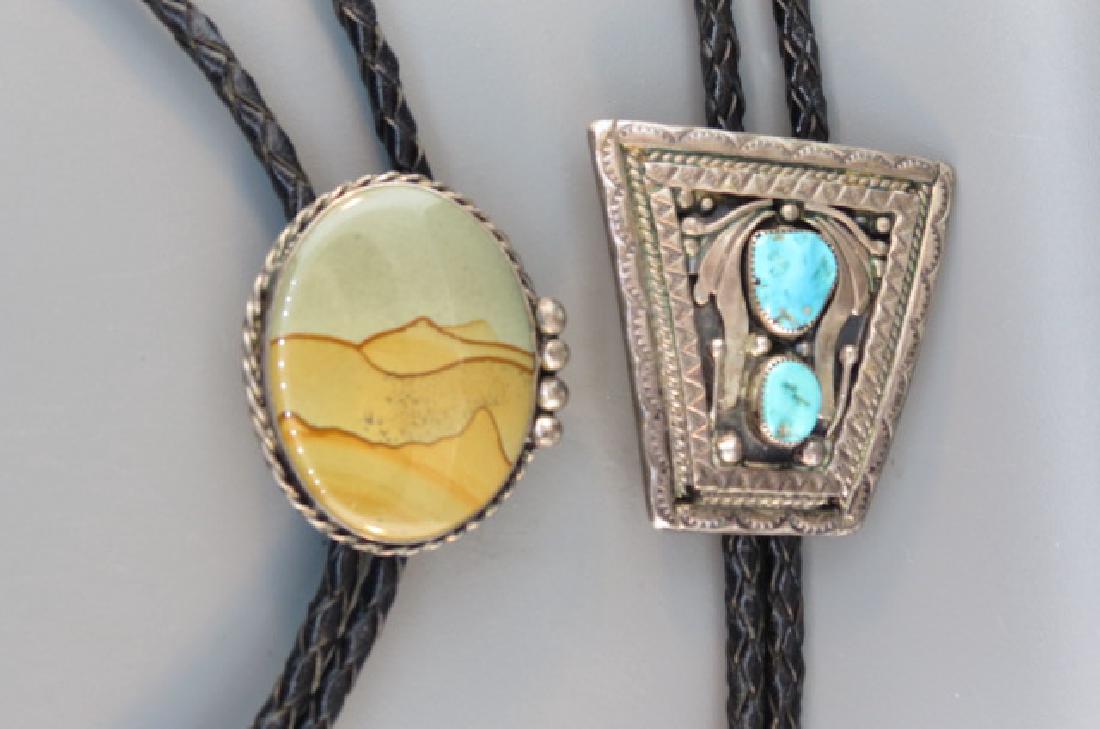 2 Indian Sterling Bolo Ties; (1 of 3)