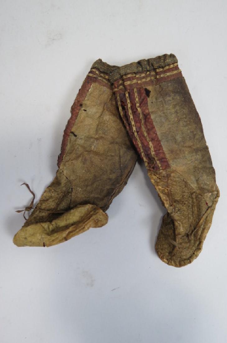 Yukon Territory Inuit Seal Skin Baby Booties, (1 of 3)